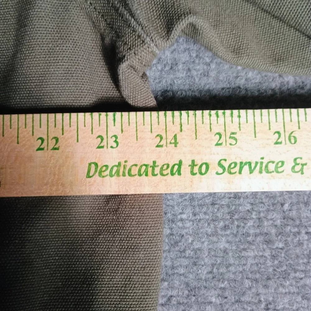 Line of Trade Trucker Jacket Men's XL Olive Green Canvas Cotton Button Front